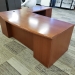 Medium Maple Executive Bow Front L Suite Desk